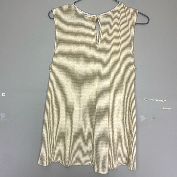 Anthropologie | Akemi & Kin Yellow/White Striped Flowy Tank Top Size Medium - Picture 8 of 8
